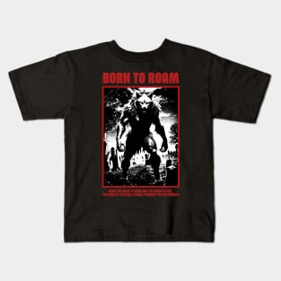 Wolf, Born to roam Kids T-Shirt